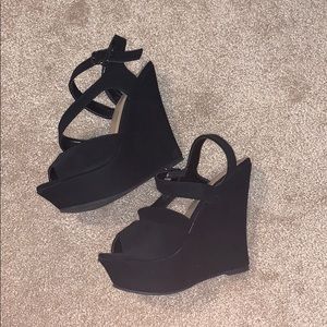 Wedges. Never worn. Size 7 and 1/2.